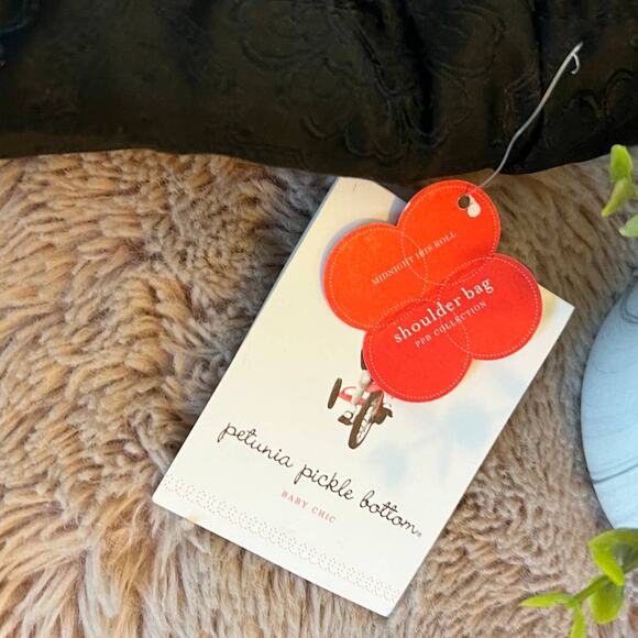 NWT Petunia Pickle Bottom Red and Black Diaper Shoulder Crossbody Bag - Picture 4 of 14